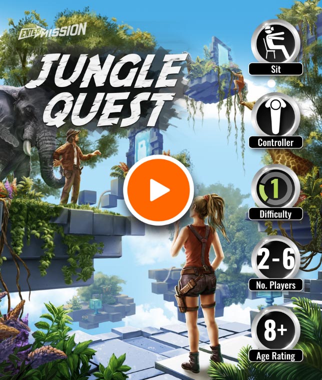 Jungle Quest A Virtual Reality Escape Room where players solve puzzles in a jungle and try to escape.