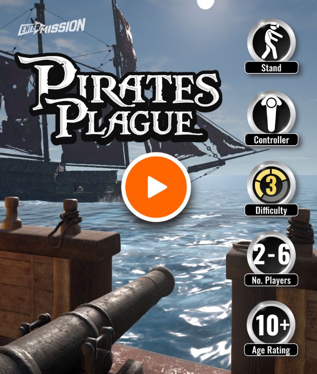 Pirates Plage A Virtual Reality Escape Room in where players solve puzzles to find a cure hidden on a deserted island.